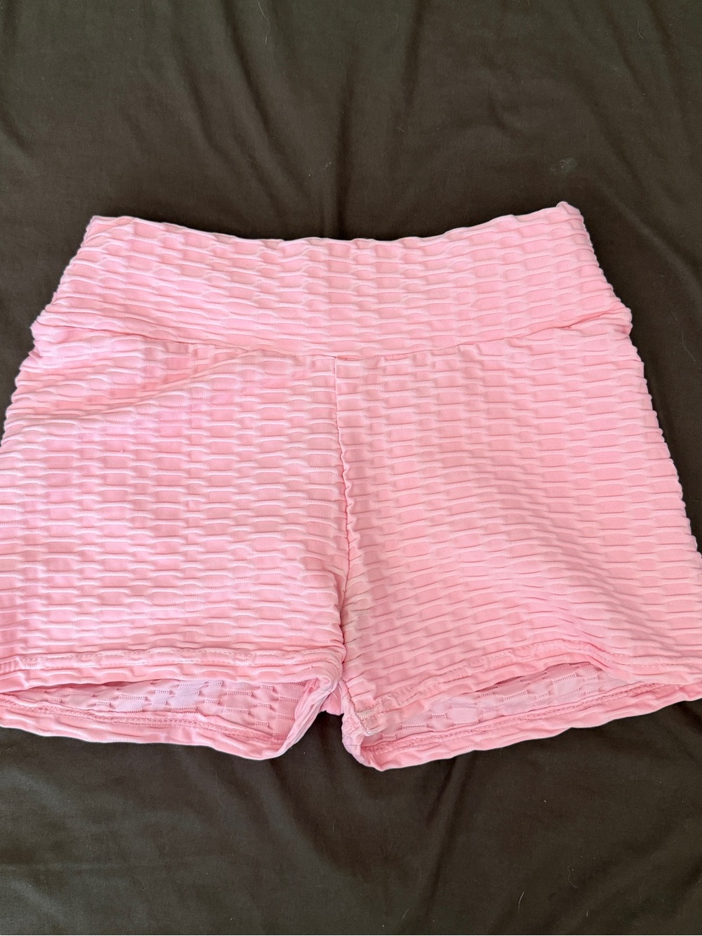 Pink Women's High-Waist Gym Shorts